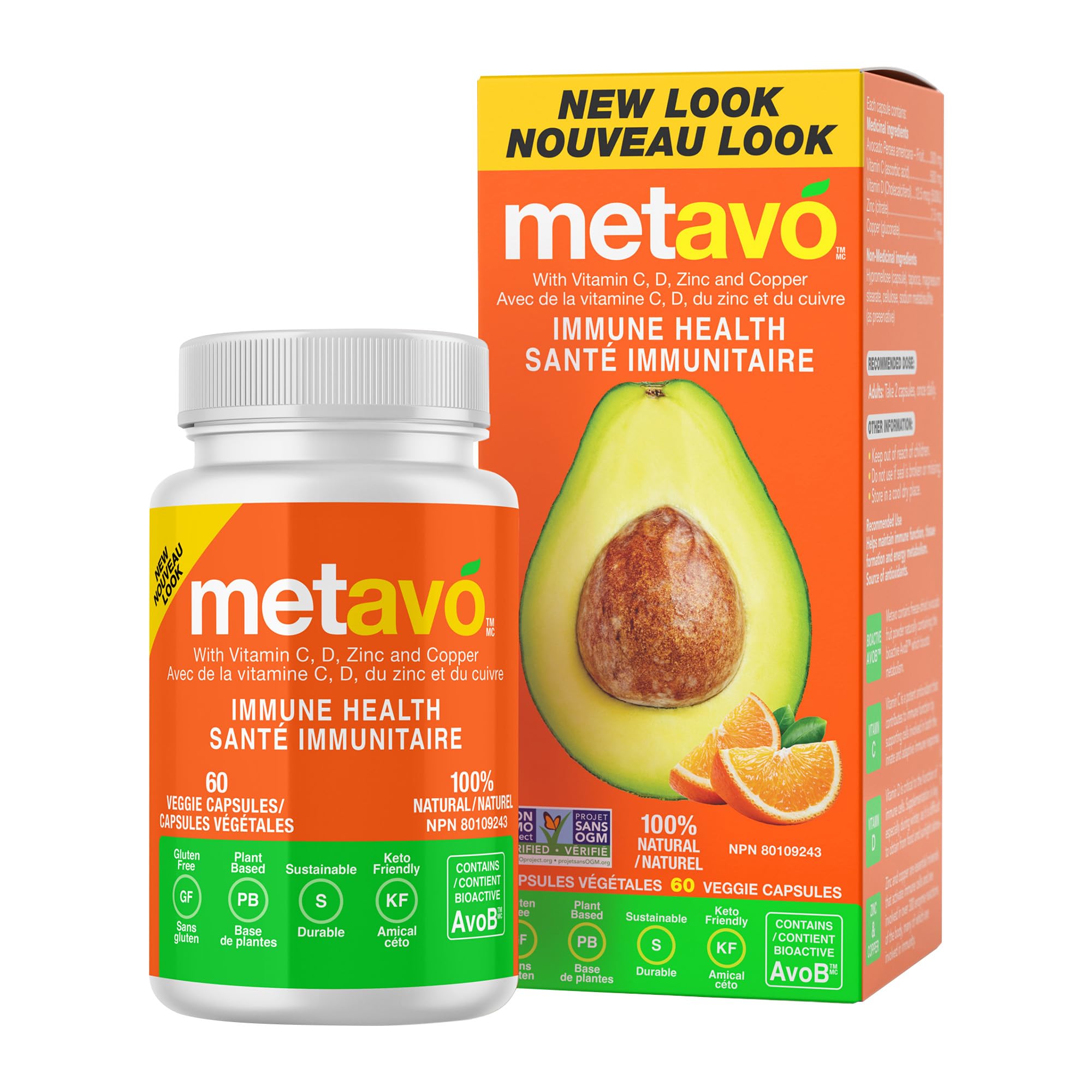 Metavo Immune Health - Natural Immune Support Supplement, Essential Zinc Supplements for Men & Women Enriched with Vitamin C, D & Copper, 60 Vegan Capsules, 30 Servings - TrustMedUSA