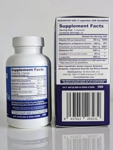 METFORMINA Natural - Weight Loss Aid and Metabolism Support - Dr Salomon, 60 Cap - TrustMedUSA