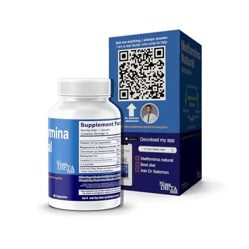 METFORMINA Natural - Weight Loss Aid and Metabolism Support - Dr Salomon, 60 Cap - TrustMedUSA
