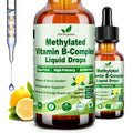 Methylated B Complex Liquid Drop Complete 9-in-1 Methyl B Vitamins w. B12 Methylfolate Inositol Choline TMG Vitamin C E, Super B-Complex Methylated for MTHFR Support, Energy Mood Nerve & Brain Health1 - TrustMedUSA