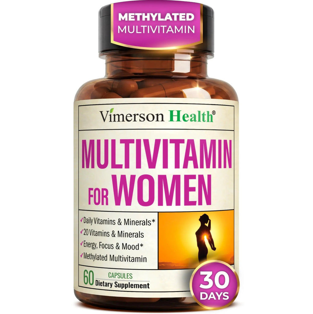 Methylated Multivitamin for Women w/Bioavailable Vitamins, Chelated Minerals, Vitamin D, B12, C, A & Zinc for Energy, Focus and Immune Health - TrustMedUSA
