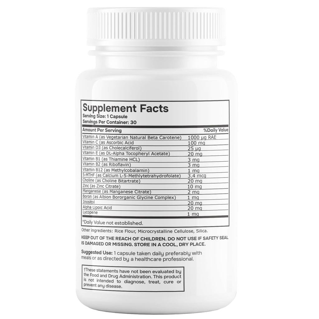 Methylfolate & Methylated Multivitamin - Maple Wellness Supplements