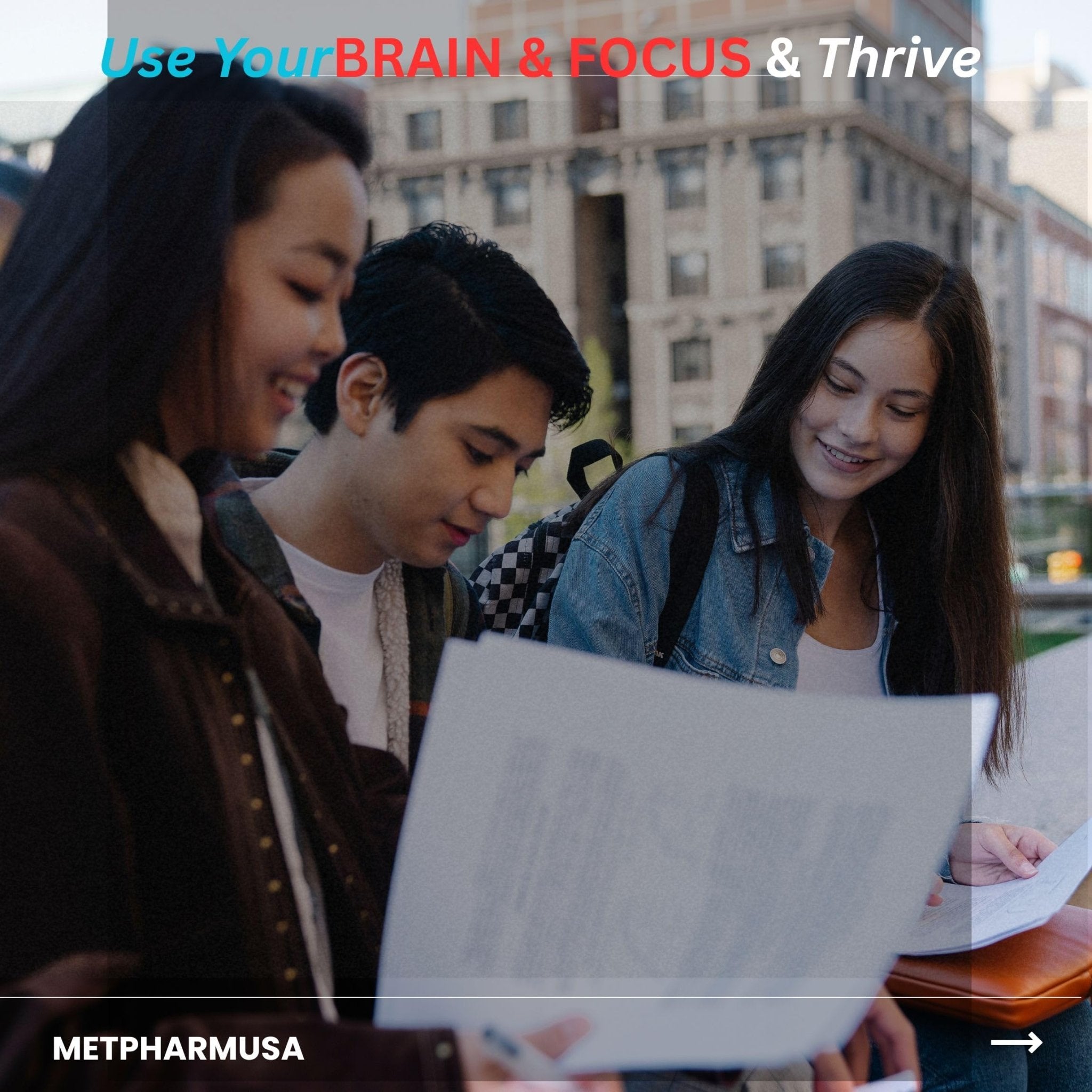MetpharmUSA Brain & Focus Nootropic Super Complex Supplement for Brain Support and Performance, Improved Focus Memory and Mental Performance - TrustMedUSA