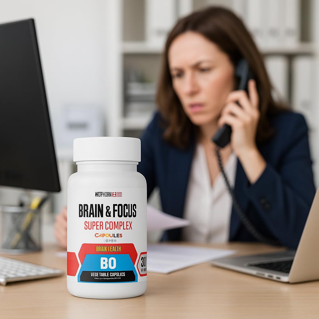 MetpharmUSA Brain & Focus Nootropic Super Complex Supplement for Brain Support and Performance, Improved Focus Memory and Mental Performance - TrustMedUSA
