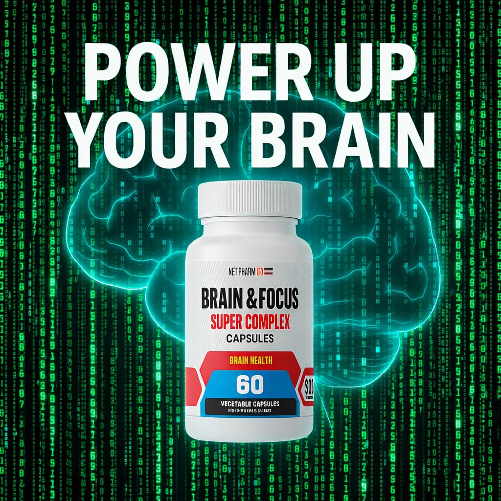 MetpharmUSA Brain & Focus Nootropic Super Complex Supplement for Brain Support and Performance, Improved Focus Memory and Mental Performance - TrustMedUSA