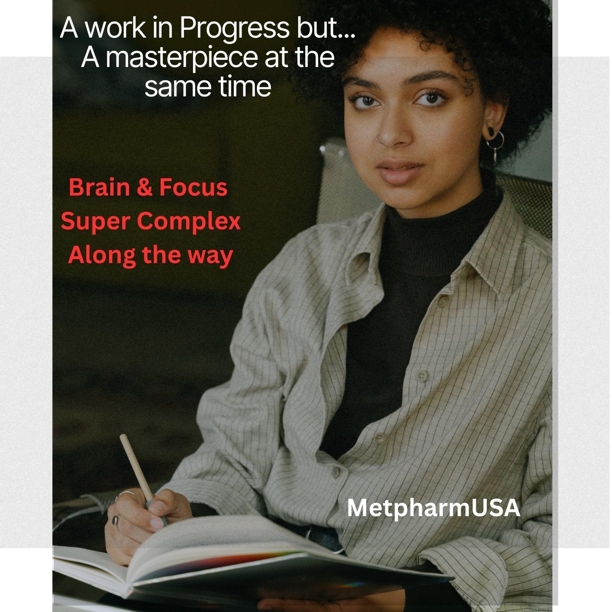 MetpharmUSA Brain & Focus Nootropic Super Complex Supplement for Brain Support and Performance, Improved Focus Memory and Mental Performance - TrustMedUSA