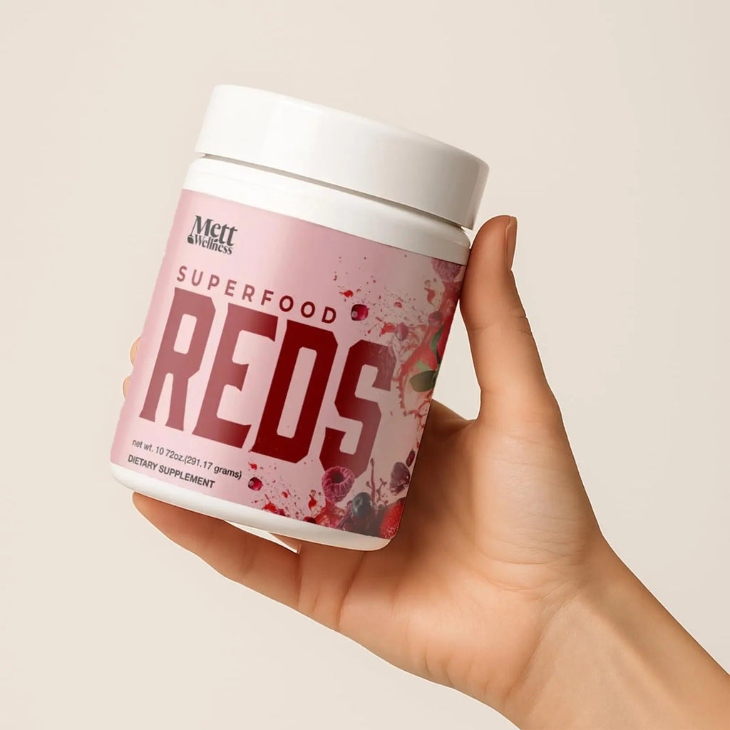 Mett Wellness Superfood REDS | 10.72 oz | With Vitamins A, C & E | Helps Maintain Nitric Oxide Levels | Supports Daily Wellness - TrustMedUSA