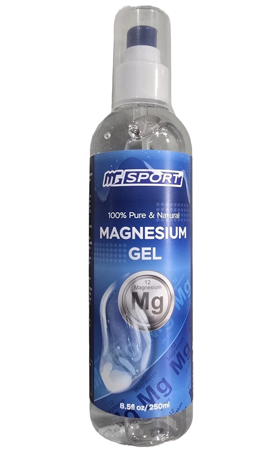 MgSport Magnesium Gel Dead Sea Magnesium - Gentle Topical Gel for Leg Cramps and Muscle Recovery Without Stinging - 20% More Potency Than Magnesium Oil Sprays - 1,000 Pumps - TrustMedUSA