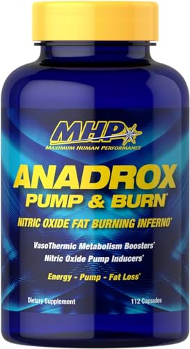 MHP Anadrox Pump & Burn, Nitric Oxide Fat Burning Inferno, 112 capsules - TrustMedUSA
