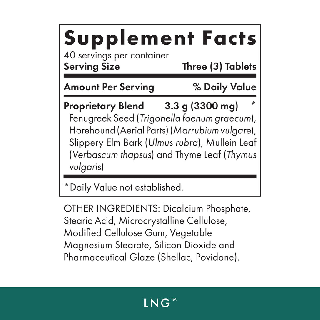 Michael's Health Naturopathic Programs LNG - 120 Vegetarian Tablets - Herbs for Lung and Respiratory Support - Kosher - 40 Servings - TrustMedUSA