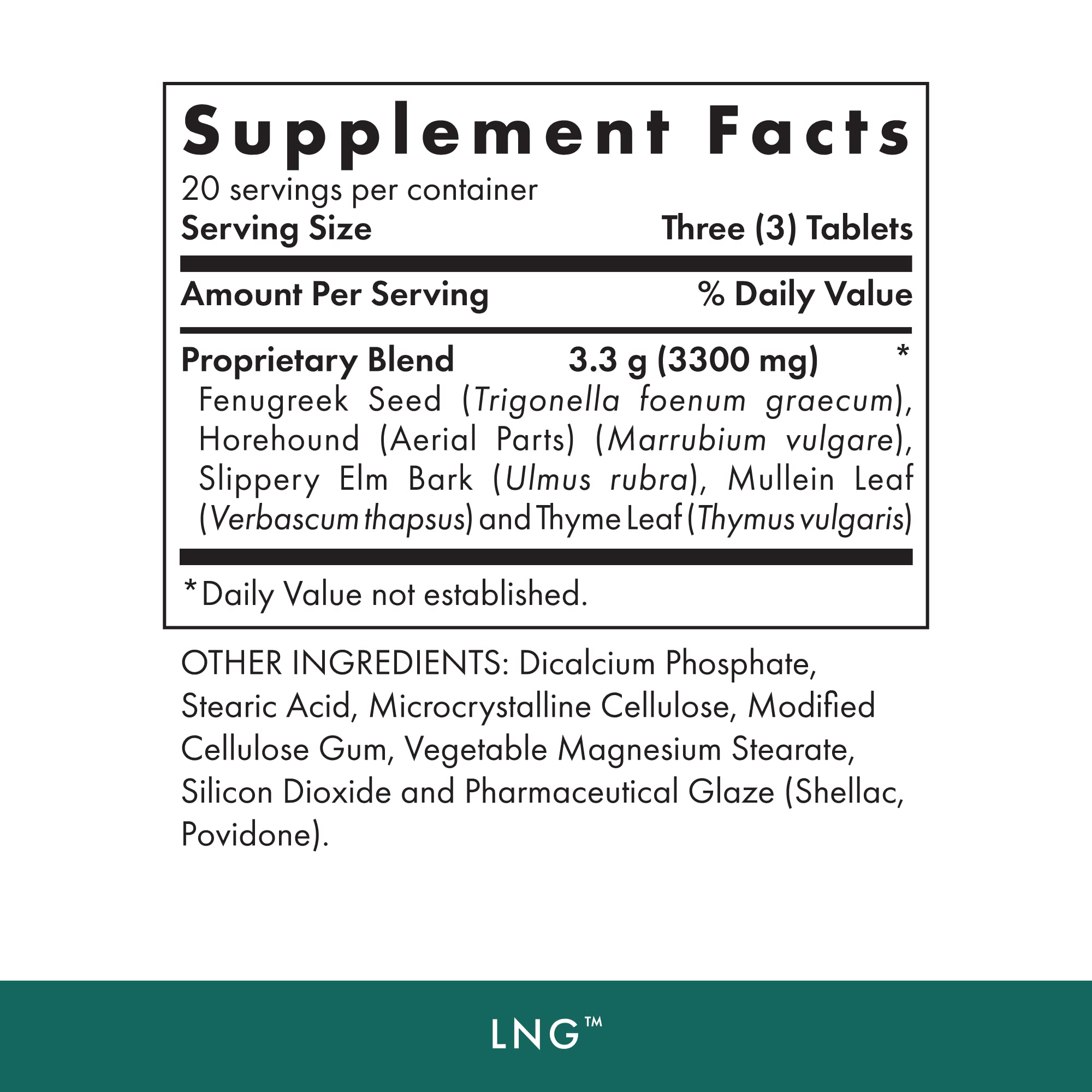 Michael's Health Naturopathic Programs LNG - 60 Vegetarian Tablets - Herbs for Lung and Respiratory Support - Kosher - 20 Servings - TrustMedUSA