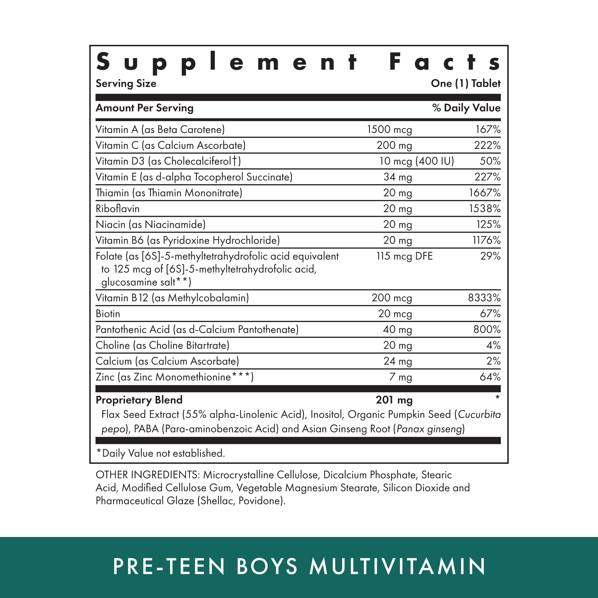 Michael's Health Naturopathic Programs Pre-Teen Boys Daily Multivitamin - 60 Vegetarian Tablets - With Male Herbal Blend - Kosher - 60 Servings - TrustMedUSA