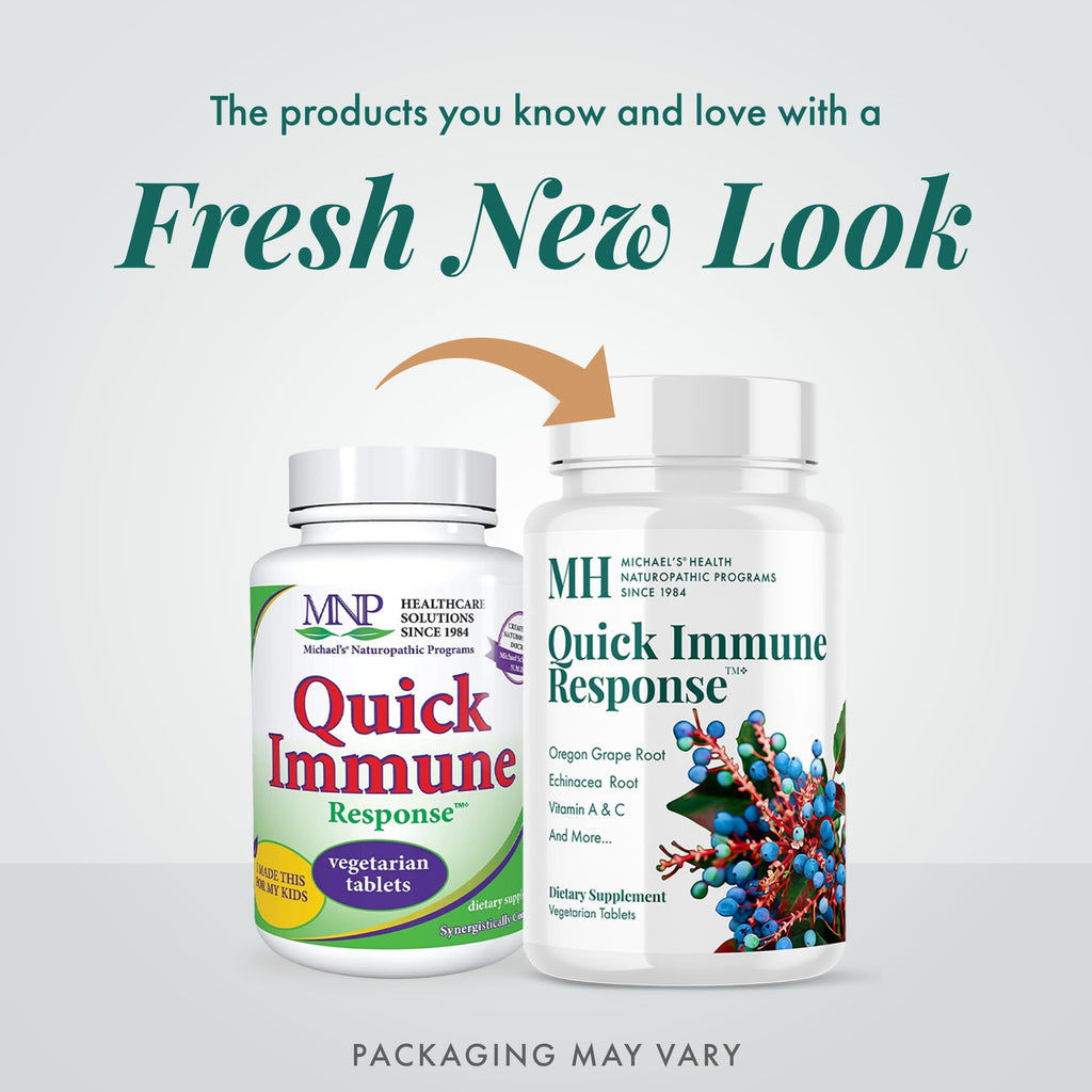 Michael's Health Naturopathic Programs Quick Immune Response - 60 Vegetarian Tablets - Immune System Support - With Vitamin A, Vitamin C & Zinc - 20 Servings - TrustMedUSA