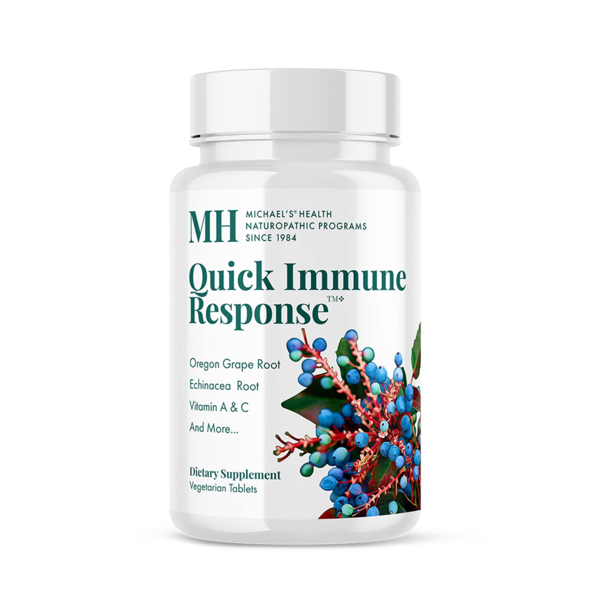 Michael's Health Naturopathic Programs Quick Immune Response - 60 Vegetarian Tablets - Immune System Support - With Vitamin A, Vitamin C & Zinc - 20 Servings - TrustMedUSA