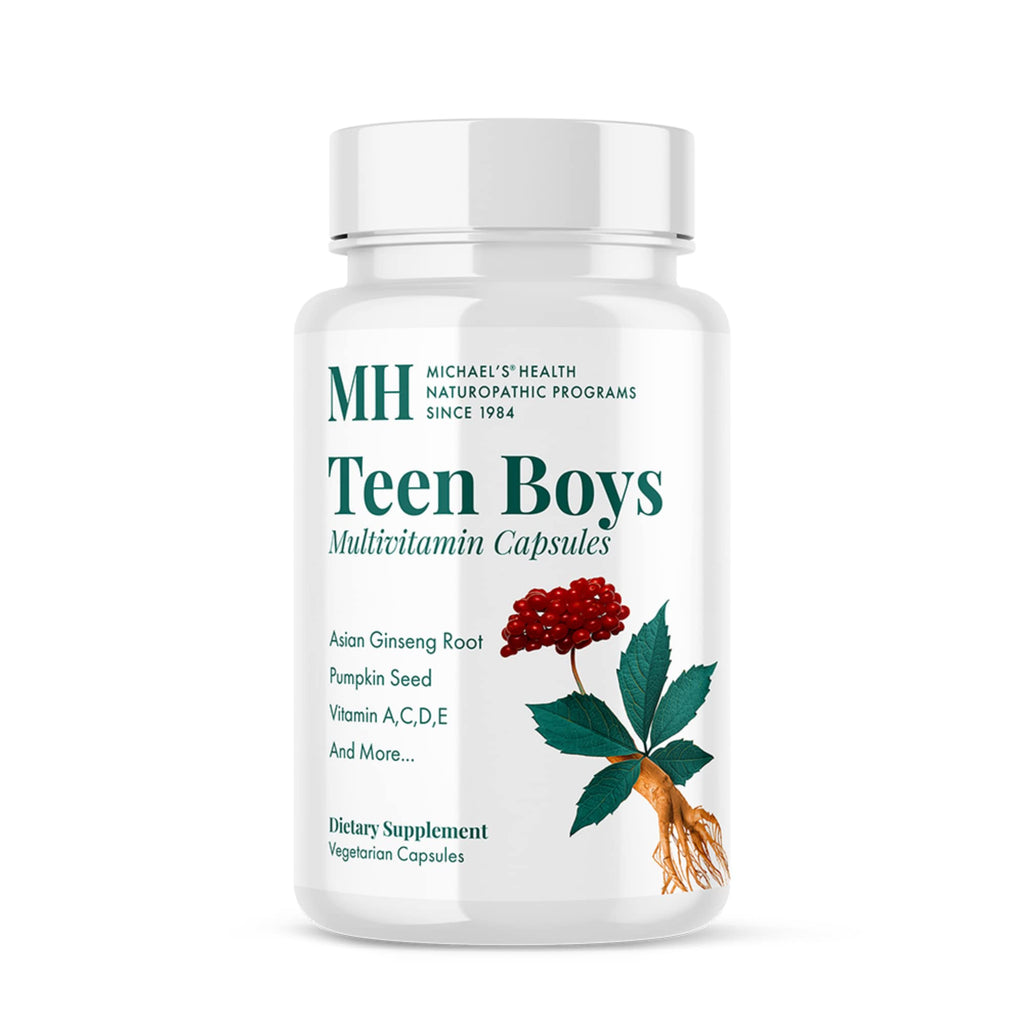 Michael's Health Naturopathic Programs Teen Boys - 60 Vegetarian Capsules - Daily Multivitamin Supplement - Kosher - 30 Servings - TrustMedUSA