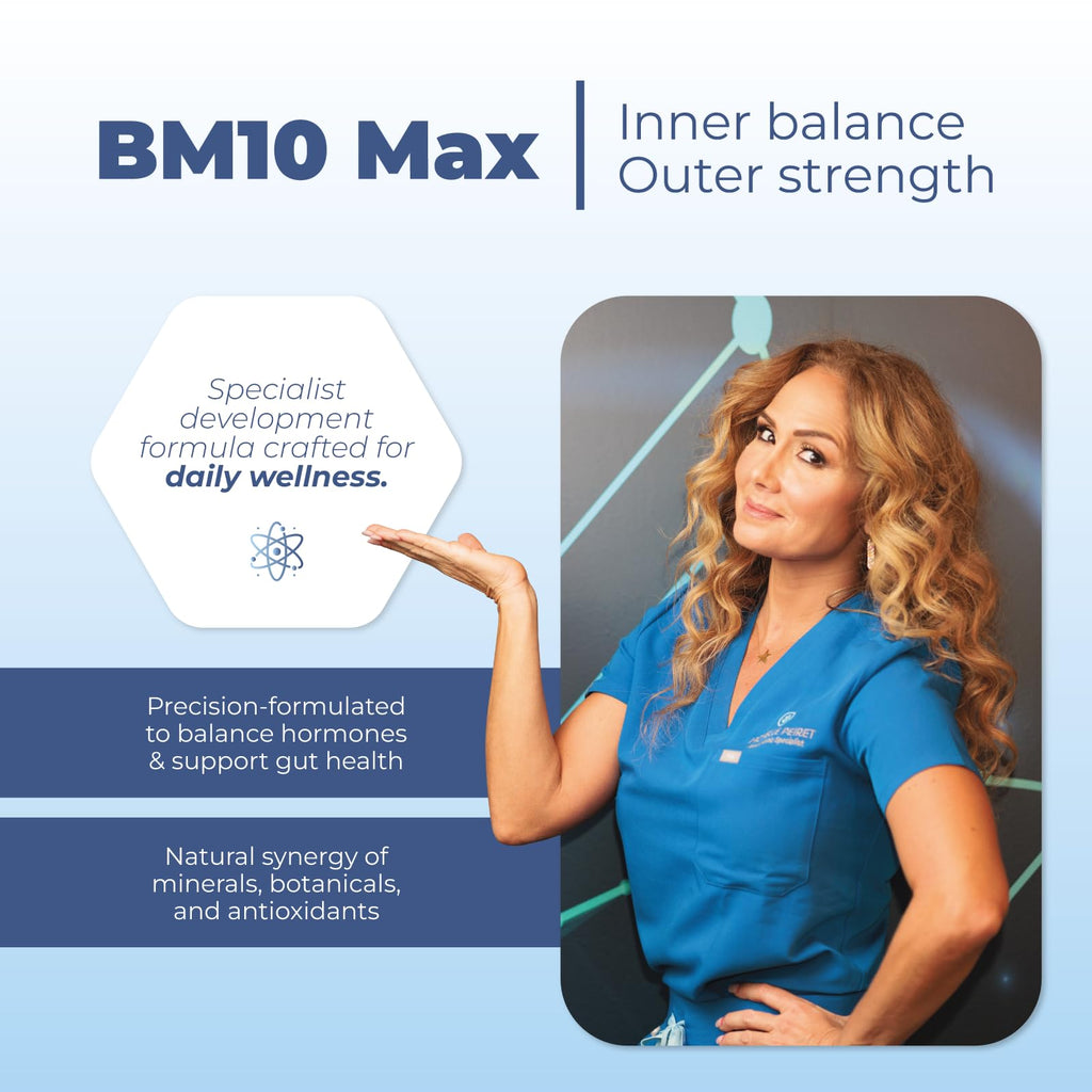 Michelle Peiret BM10 Max | Boron Supplement for Men & Women | Boron Complex with Zinc, Biotin 10,000 mcg, MSM, Silica, Saw Palmetto | Hair Skin & Nails + Trace Mineral Support | 60 Veg Capsules - TrustMedUSA