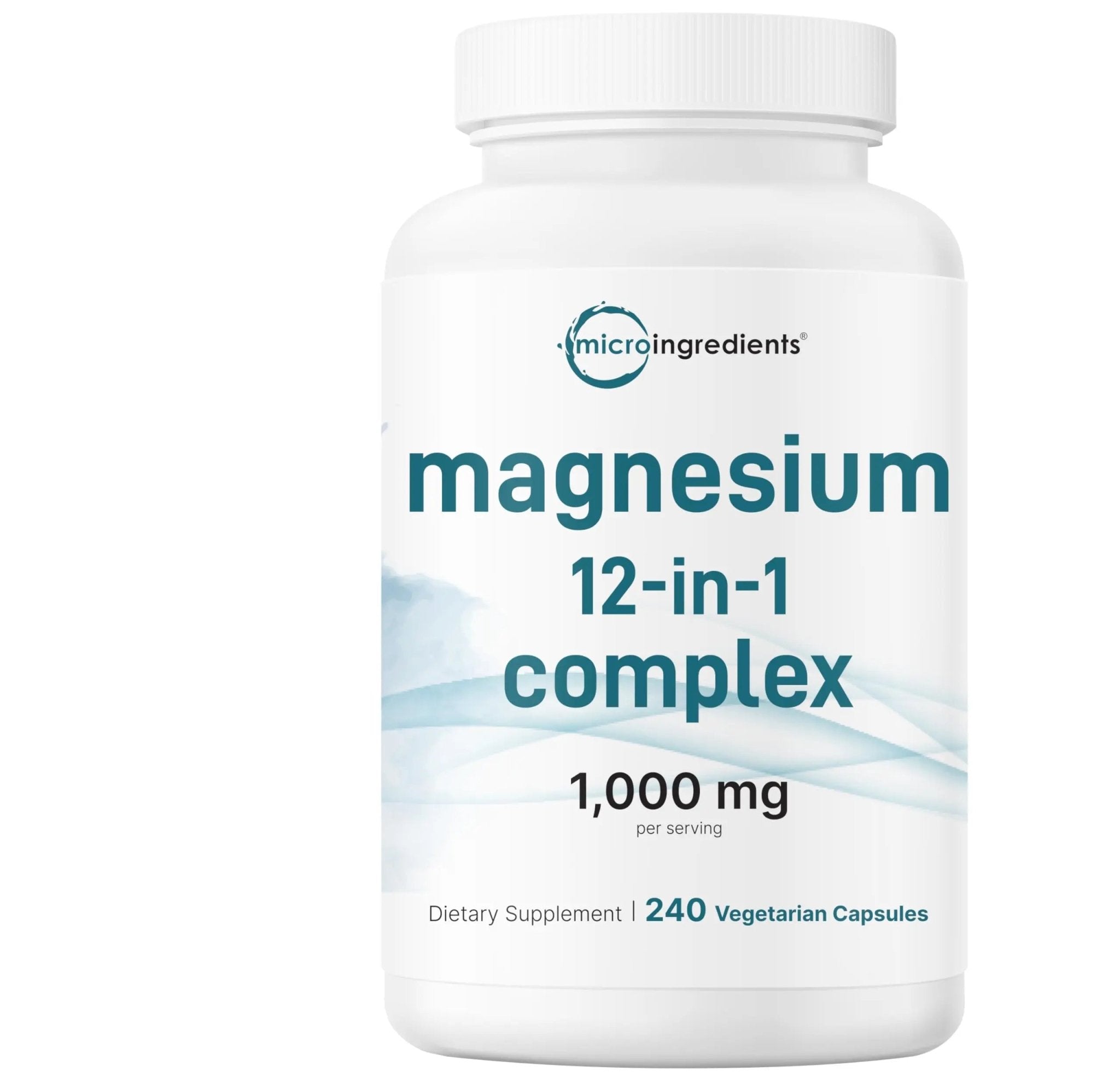 Micro Ingredients 12‑in‑1 Magnesium Complex 1000 mg, 240 Capsules – Magnesium Glycinate, Citrate, Taurate, Malate & More – High Absorption Formula for Men & Women – Chelated & Purified - TrustMedUSA