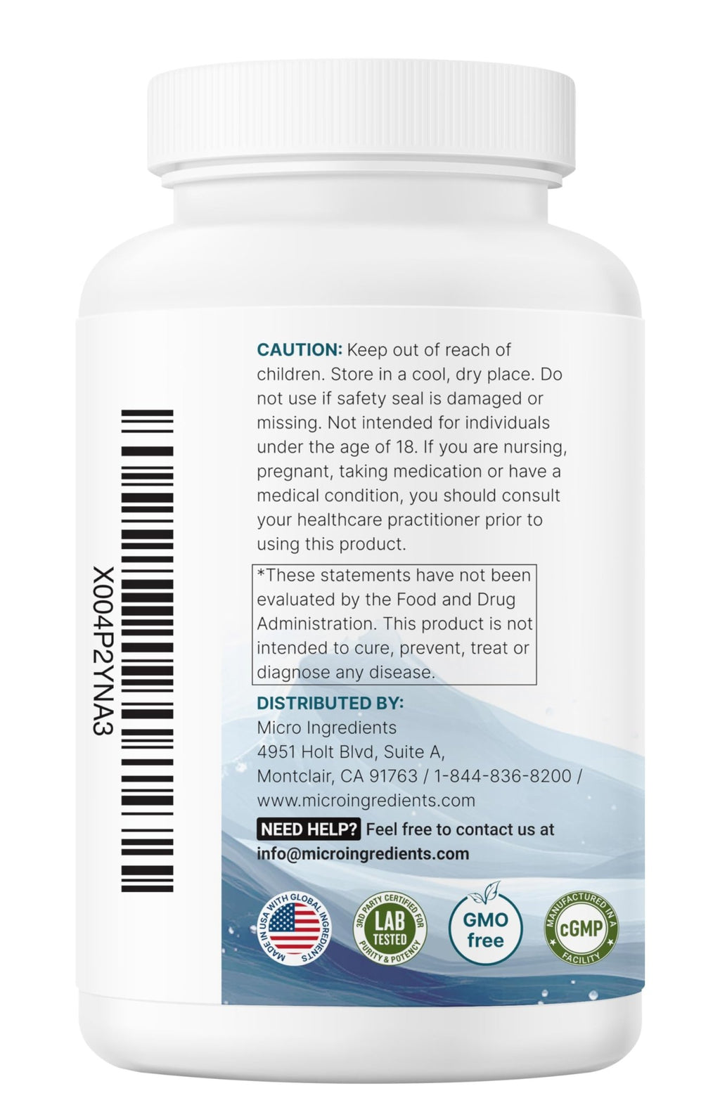 Micro Ingredients Pure Magnesium Complex, 300 Capsules | Triple Magnesium Glycinate, Malate, Taurate with Vitamin C | 100% Chelated | Supports Muscles - TrustMedUSA