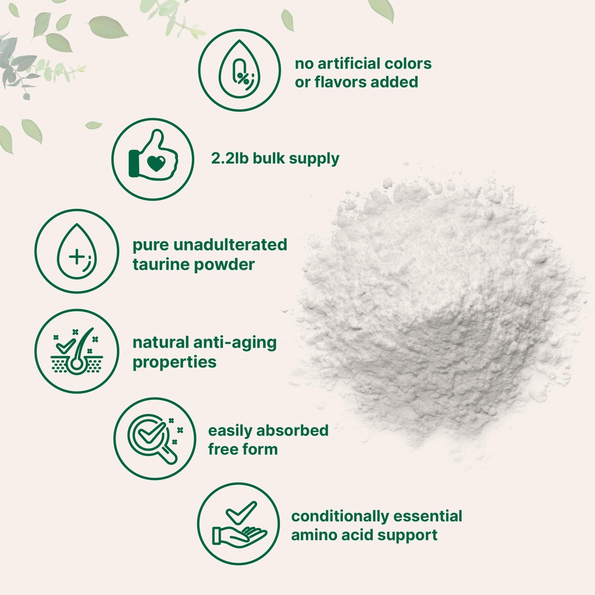 Micro Ingredients Taurine Powder Supplement | 1 KG, 2000mg Per Serving | Unflavored | 100% Pure, Easily Absorbed Free Form | Essential Amino Acids for Exercise, Energy, & Heart Support - TrustMedUSA