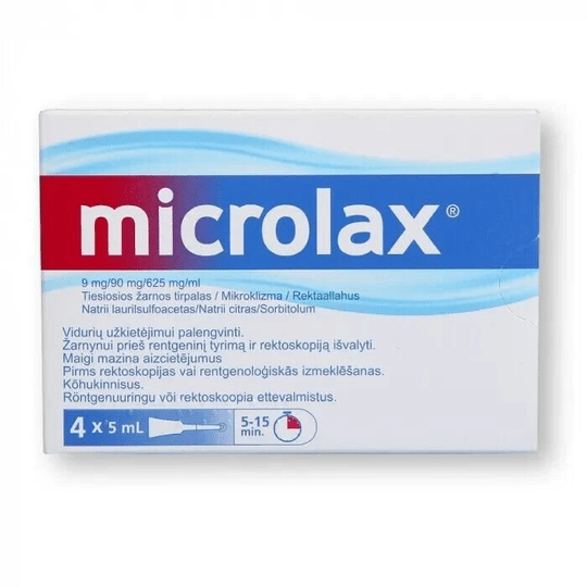 Microlax Enema 4 x 5ml - Fast Treatment of Constipation Made In EU - TrustMedUSA