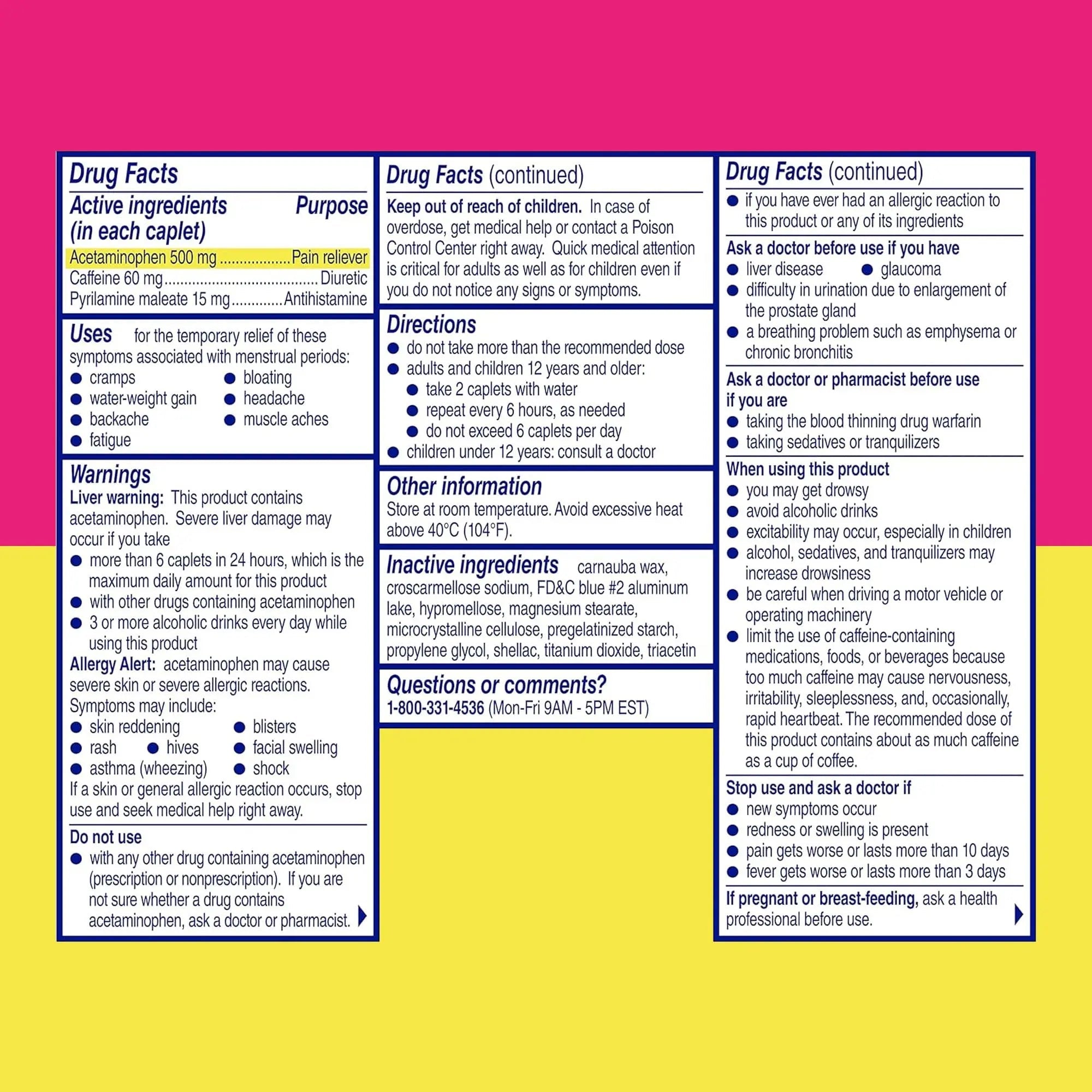 Midol Complete Menstrual Pain Relief Caplets with Acetaminophen for Period Cramps, and Menstrual Symptom Relief - 40 Count (Pack of 3) (Packaging May Vary) - TrustMedUSA
