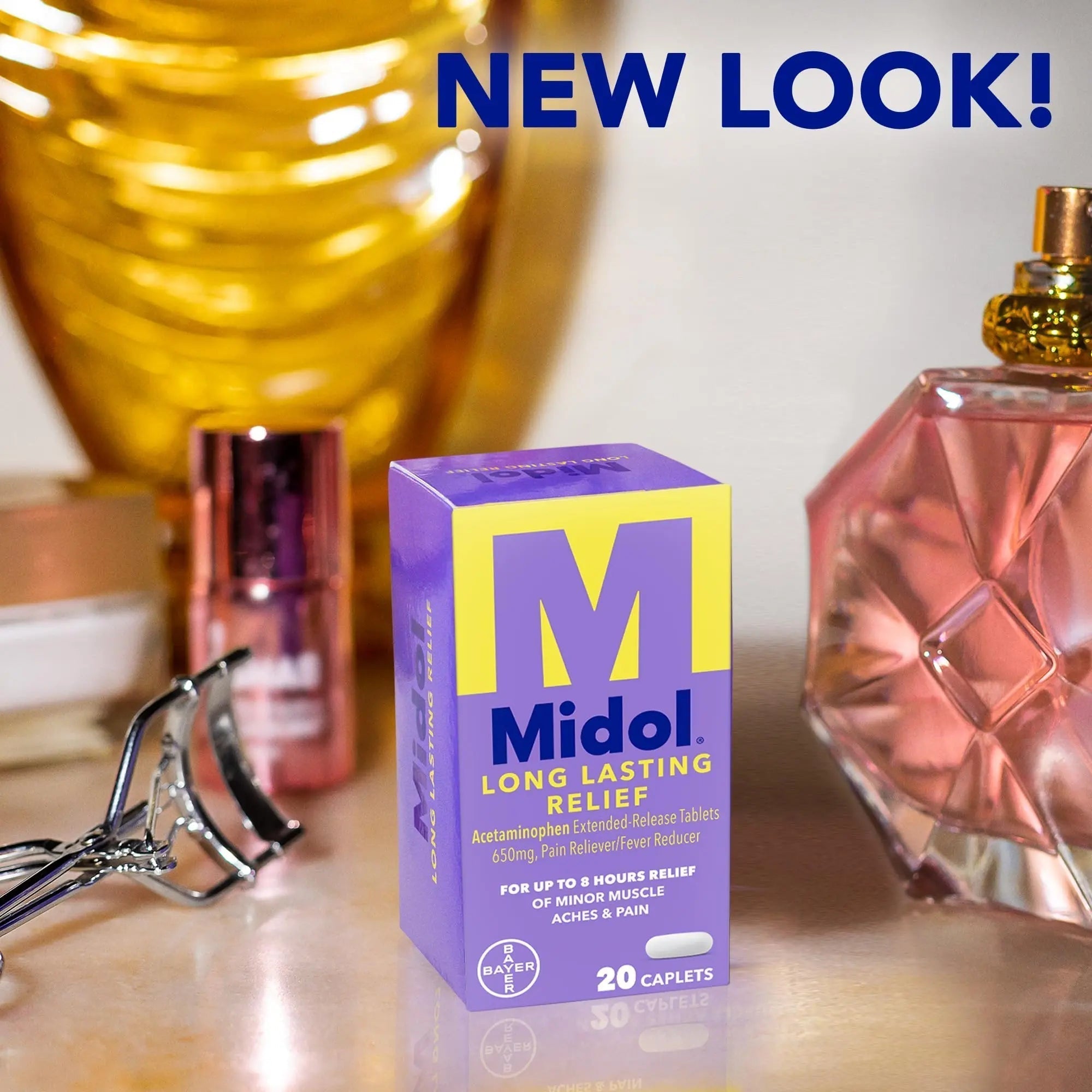 Midol Long Lasting Relief 20ct: Midol Long Lasting Relief, Menstrual Symptom Reliever & Fever Reducer, Caplets with Acetaminophen for Menstrual Pain Relief - 20 Count (Packaging May Vary) - TrustMedUSA