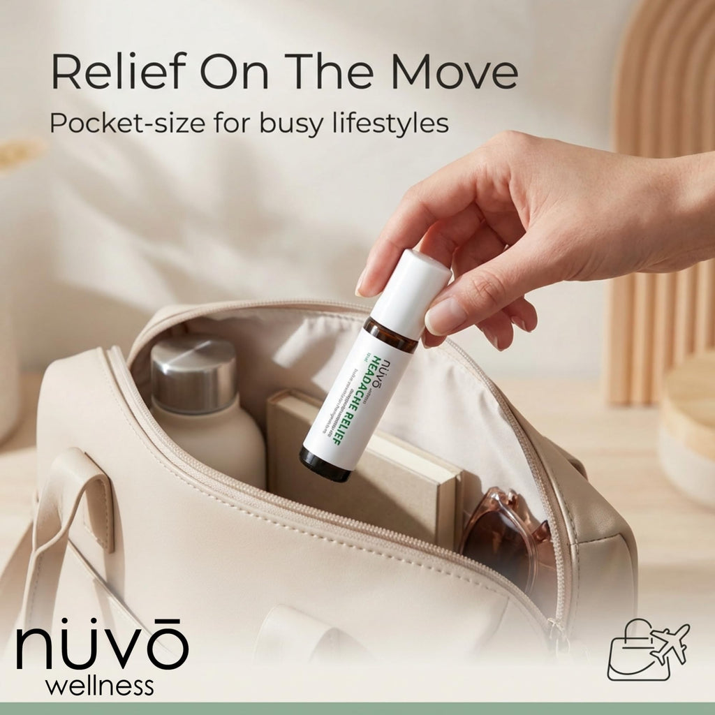 Migraine Relief Roll-On, Made with Peppermint, Lavender, Eucalyptus, & Other Aromatherapy Essential Oils, for Headaches, and Sore Muscles - TrustMedUSA