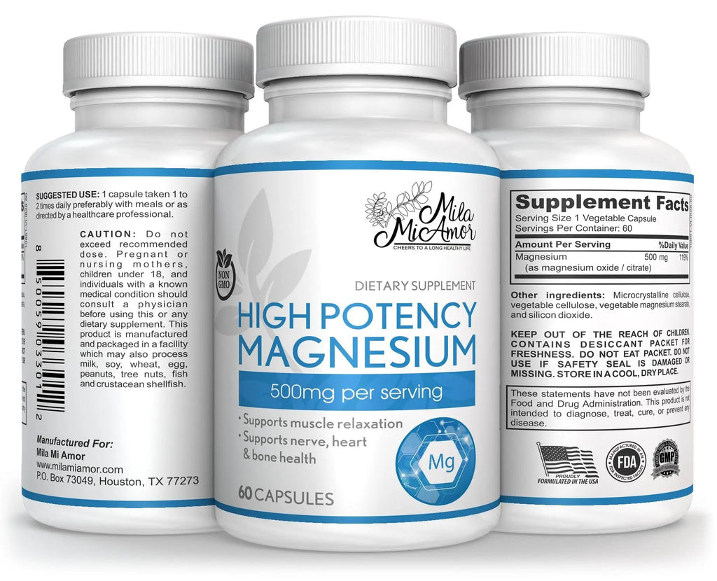 Milamiamor High Potency Magnesium | Whole Body Support | Heart, Nerve and Bone - TrustMedUSA