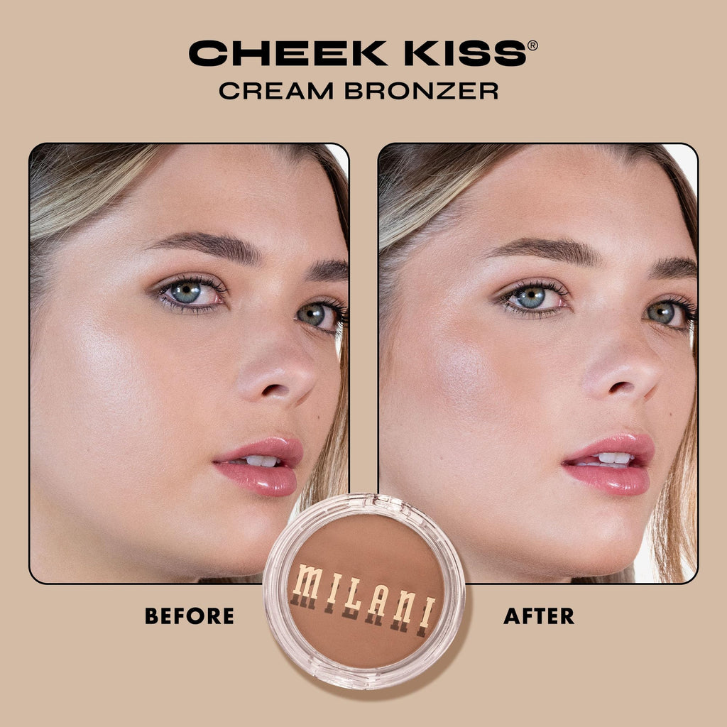Milani Cheek Kiss Cream Bronzer, 110 - Hey Honey, Vegan & Cruelty-Free, Made in Korea, Lightweight Glow, Soft Matte Finish - TrustMedUSA