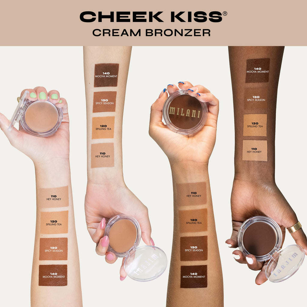 Milani Cheek Kiss Cream Bronzer, 110 - Hey Honey, Vegan & Cruelty-Free, Made in Korea, Lightweight Glow, Soft Matte Finish - TrustMedUSA