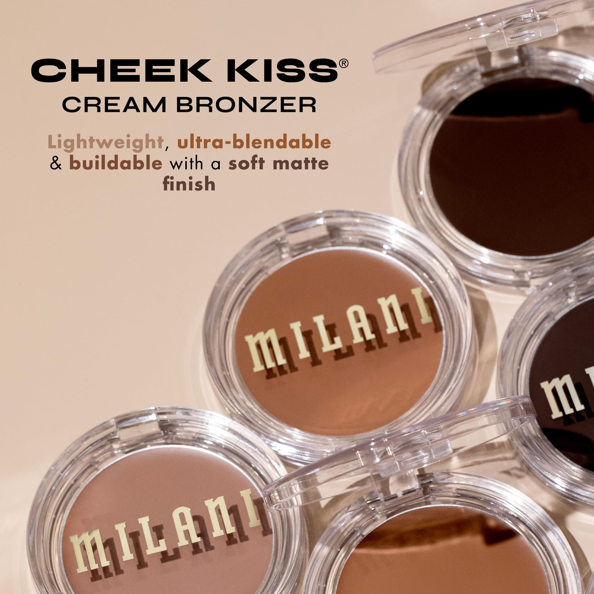 Milani Cheek Kiss Cream Bronzer, 110 - Hey Honey, Vegan & Cruelty-Free, Made in Korea, Lightweight Glow, Soft Matte Finish - TrustMedUSA