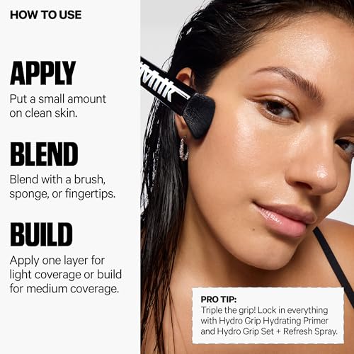 Milk Makeup Hydro Grip Hydrating Gel Skin Tint – 12HR Lightweight Buildable Coverage with Hyaluronic Acid for Natural Dewy Finish – Non-Comedogenic – 9 Medium Tan w/Warm Undertones, 1oz - TrustMedUSA