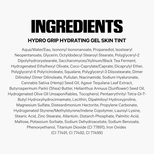 Milk Makeup Hydro Grip Hydrating Gel Skin Tint – 12HR Lightweight Buildable Coverage with Hyaluronic Acid for Natural Dewy Finish – Non-Comedogenic – 9 Medium Tan w/Warm Undertones, 1oz - TrustMedUSA