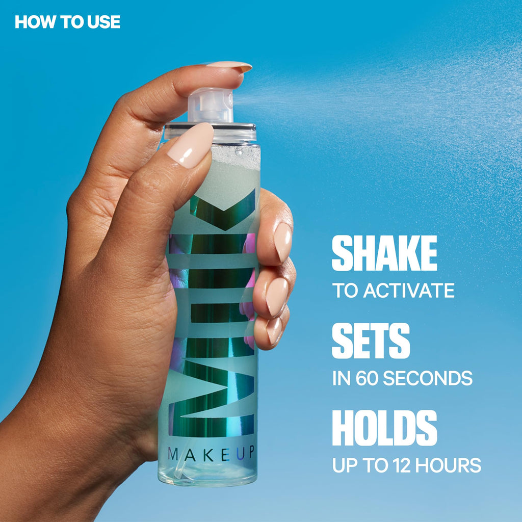 Milk Makeup Hydro Grip Set + Refresh Spray with Hyaluronic Acid – Sets Makeup + Hydrates Skin for Up to 12 Hours – Long-Lasting, Alcohol-Free Facial Mist for Dewy, Radiant Skin – 1.69 oz - TrustMedUSA