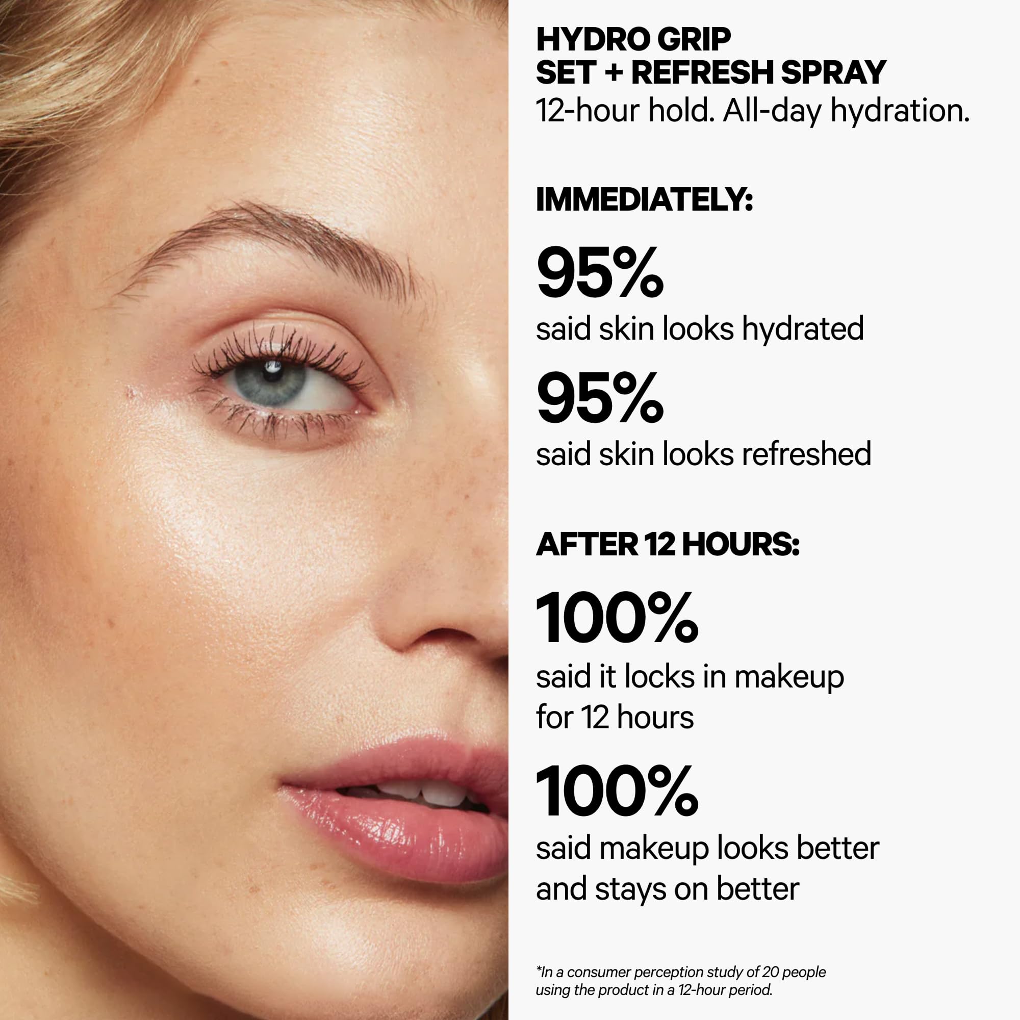 Milk Makeup Hydro Grip Set + Refresh Spray with Hyaluronic Acid – Sets Makeup + Hydrates Skin for Up to 12 Hours – Long-Lasting, Alcohol-Free Facial Mist for Dewy, Radiant Skin – 1.69 oz - TrustMedUSA