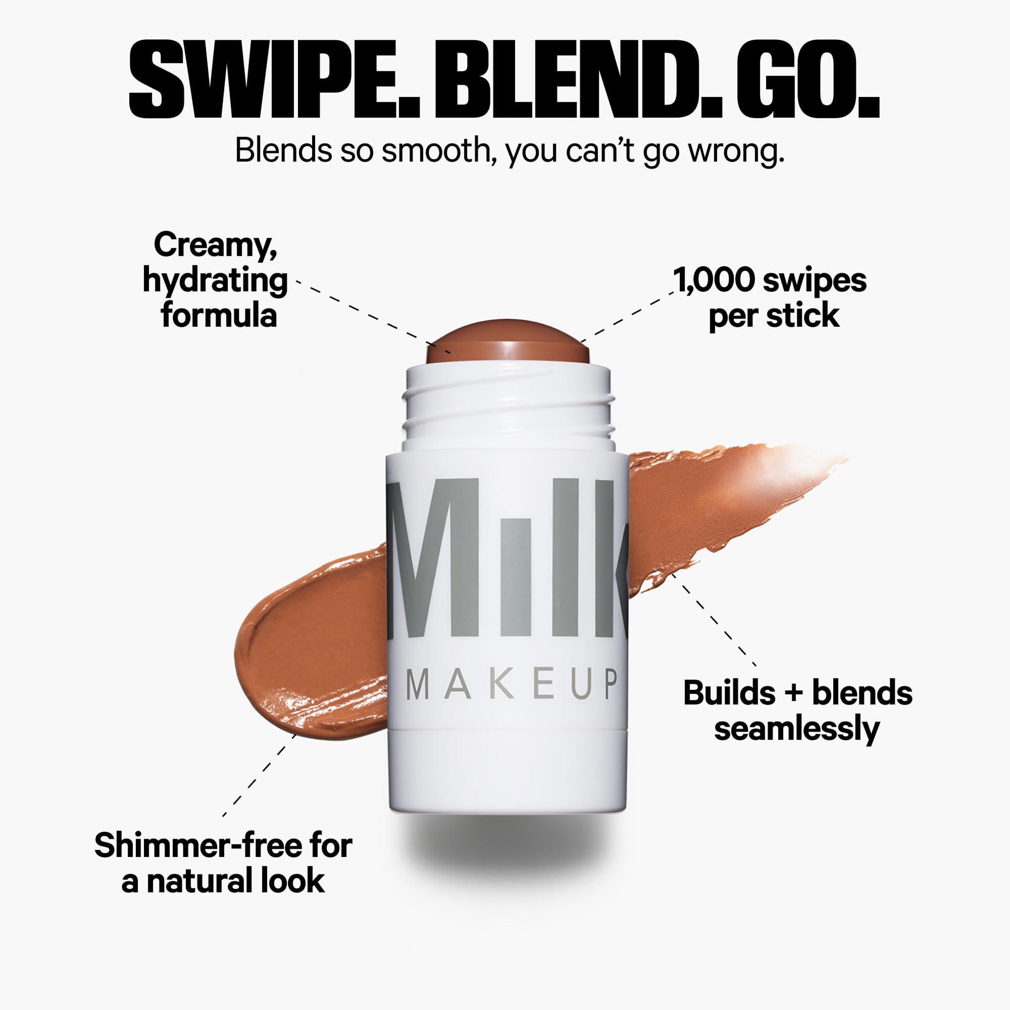 Milk Makeup Matte Bronzer – Buildable Cream Bronzer Stick with Mango Butter + Apricot Oil – Hydrating, Multi-Use Formula for a Sunkissed Glow – Baked, 0.19 oz - TrustMedUSA