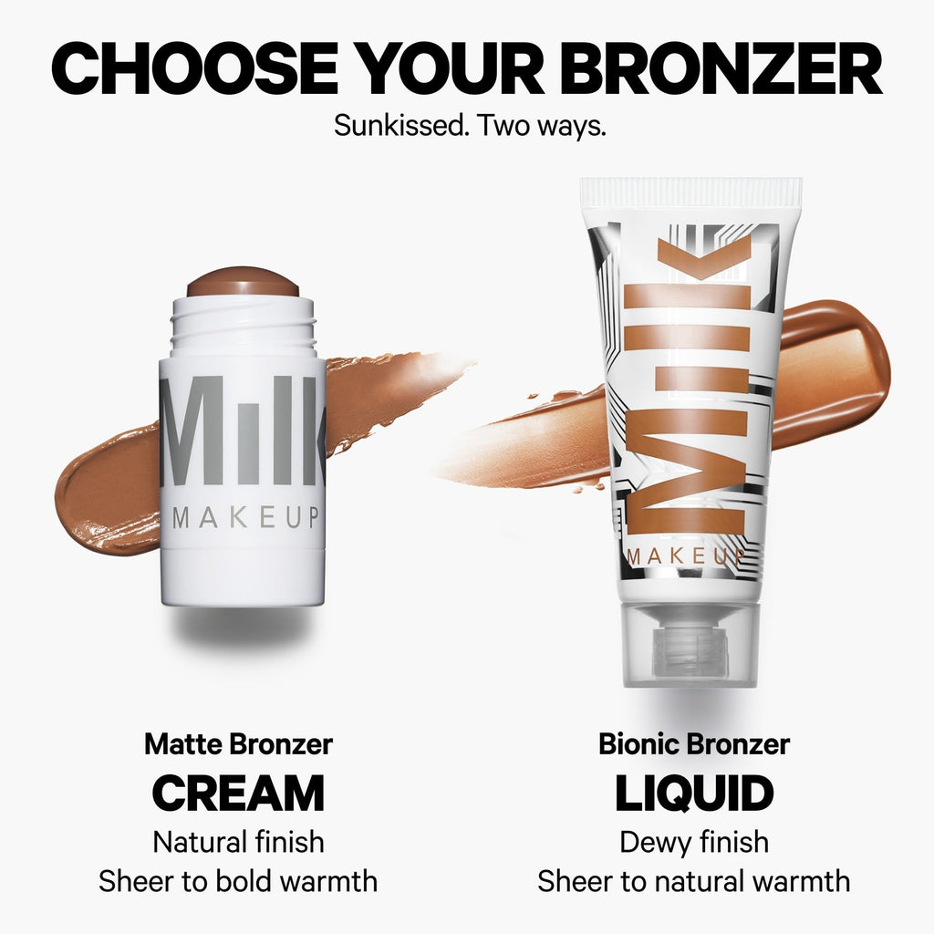 Milk Makeup Matte Bronzer – Buildable Cream Bronzer Stick with Mango Butter + Apricot Oil – Hydrating, Multi-Use Formula for a Sunkissed Glow – Baked, 0.19 oz - TrustMedUSA