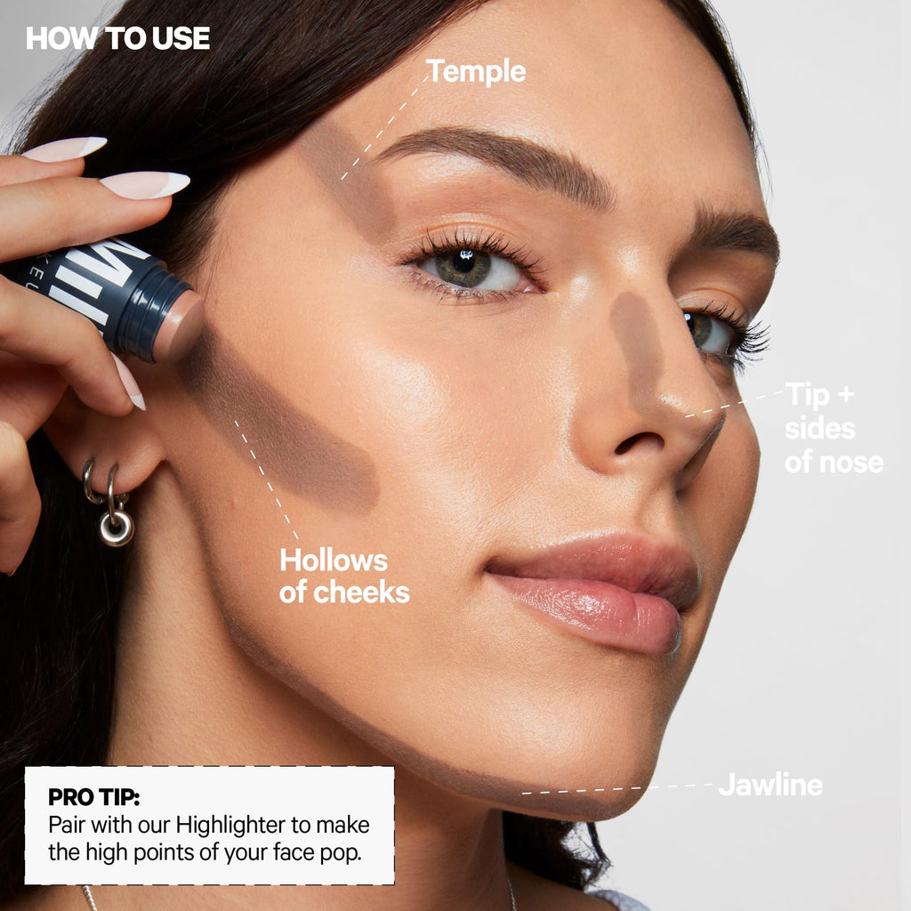 Milk Makeup Sculpt Stick – Cool-Toned Cream Contour Stick Adds Depth, Dimension + Shape for Natural-Looking Shadows – Hydrating, Buildable Formula w/Thyme Extract – Toasted (Fair to Light), 0.19 oz - TrustMedUSA
