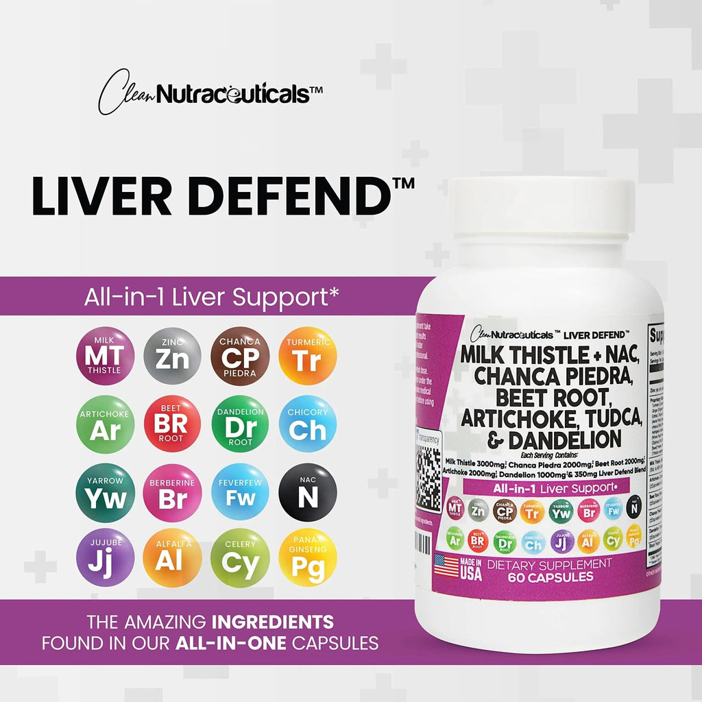Milk Thistle 3000mg NAC Chanca Piedra 2000mg Beet Root 2000mg - TrustMedUSA