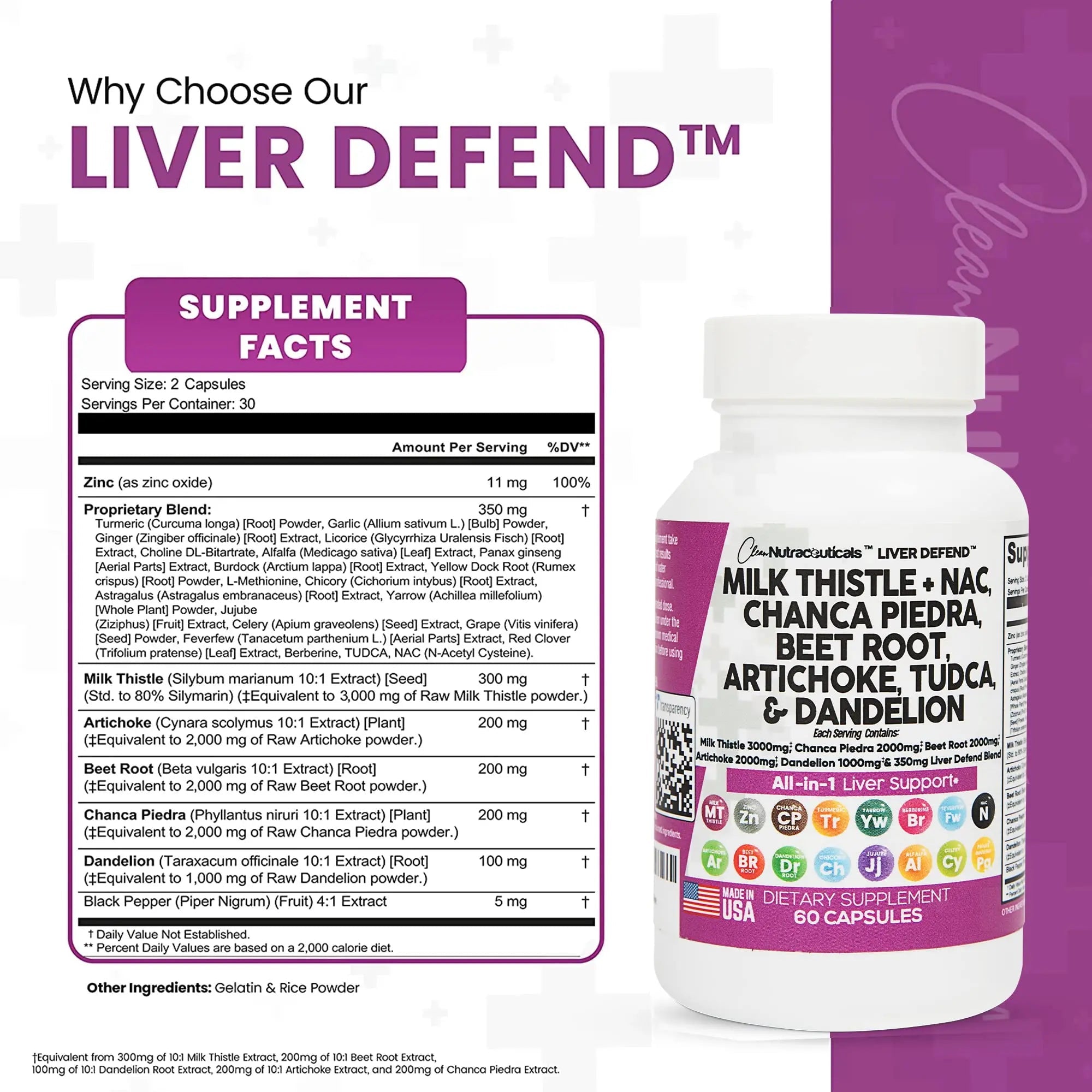 Milk Thistle 3000mg NAC Chanca Piedra 2000mg Beet Root 2000mg - TrustMedUSA