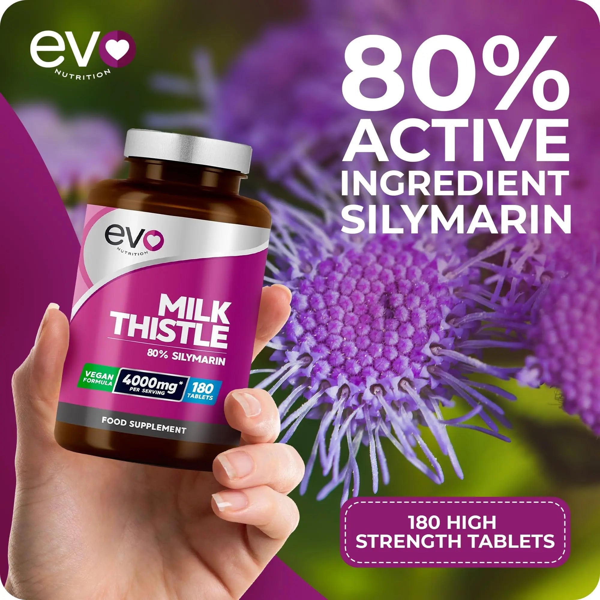 Milk Thistle Tablets 4000mg | 80% Silymarin | 180 Tablets | High Strength Vegan Supple - TrustMedUSA