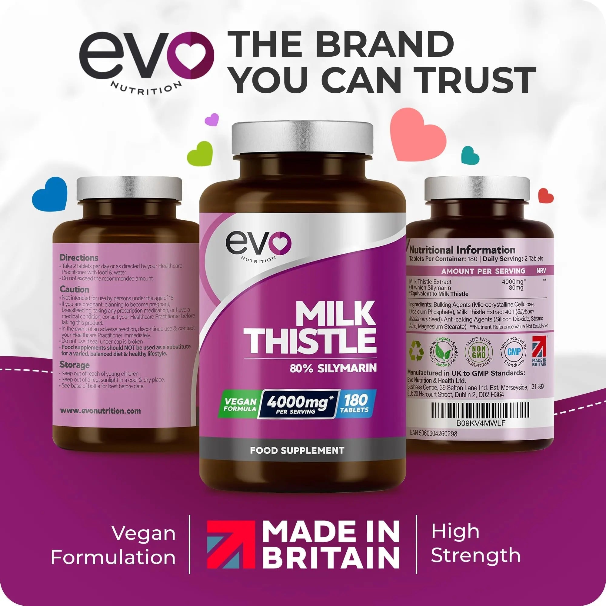 Milk Thistle Tablets 4000mg | 80% Silymarin | 180 Tablets | High Strength Vegan Supple - TrustMedUSA
