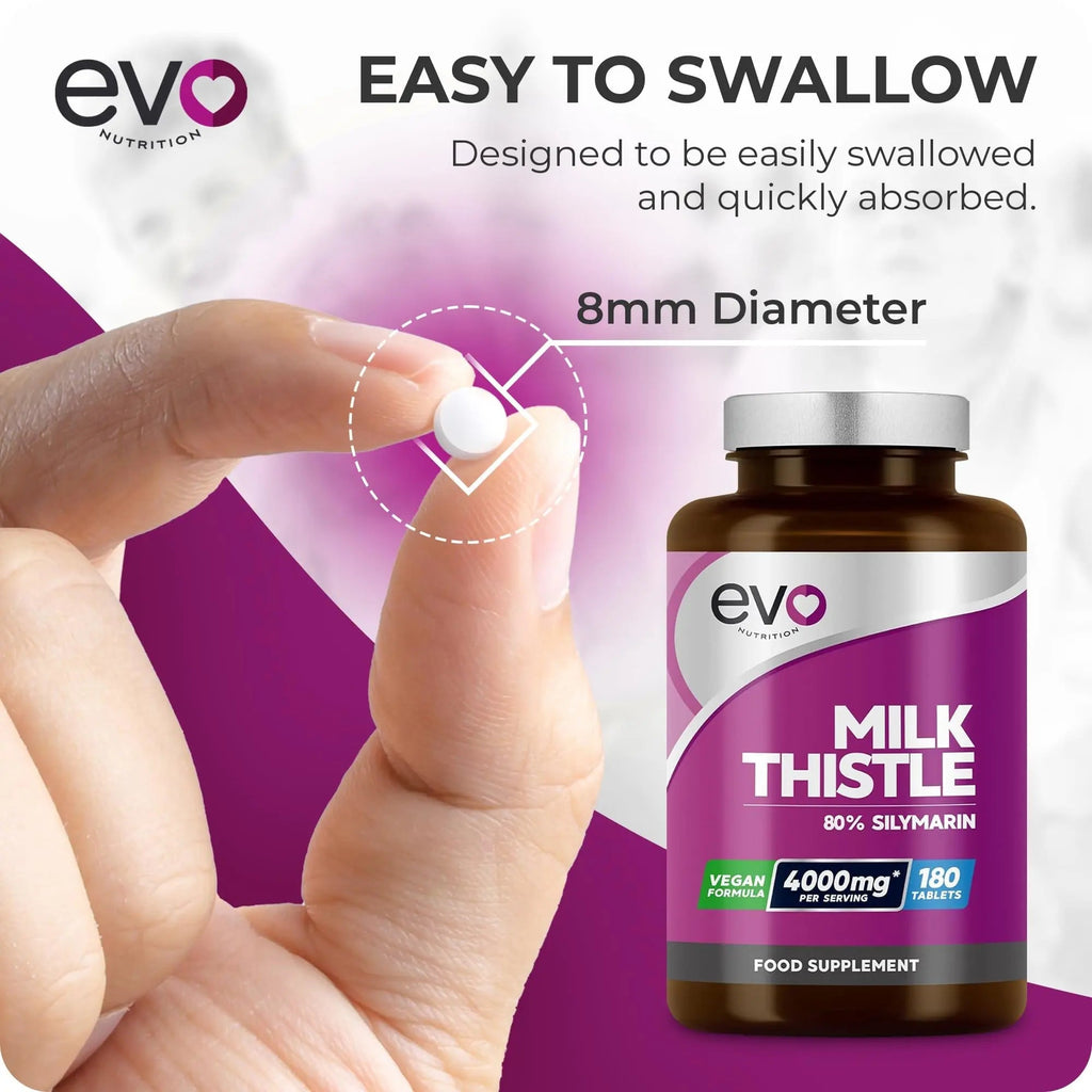 Milk Thistle Tablets 4000mg | 80% Silymarin | 180 Tablets | High Strength Vegan Supple - TrustMedUSA