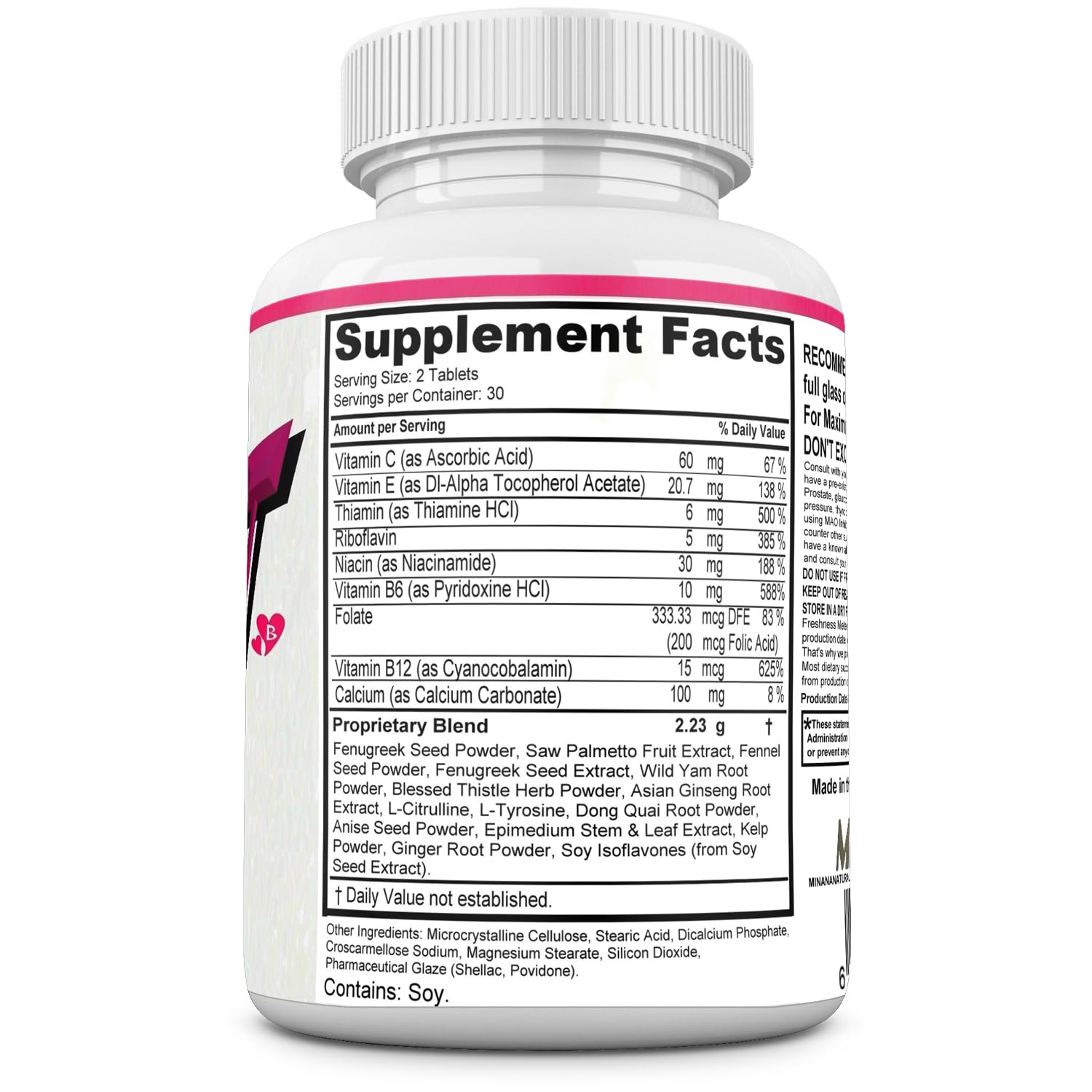 MINANATURALS Bust Blast Loaded Increase Breast Size Fast. Female Breast Enhancement - Bigger Boobs and Butt Pills. 60 Tablets - TrustMedUSA