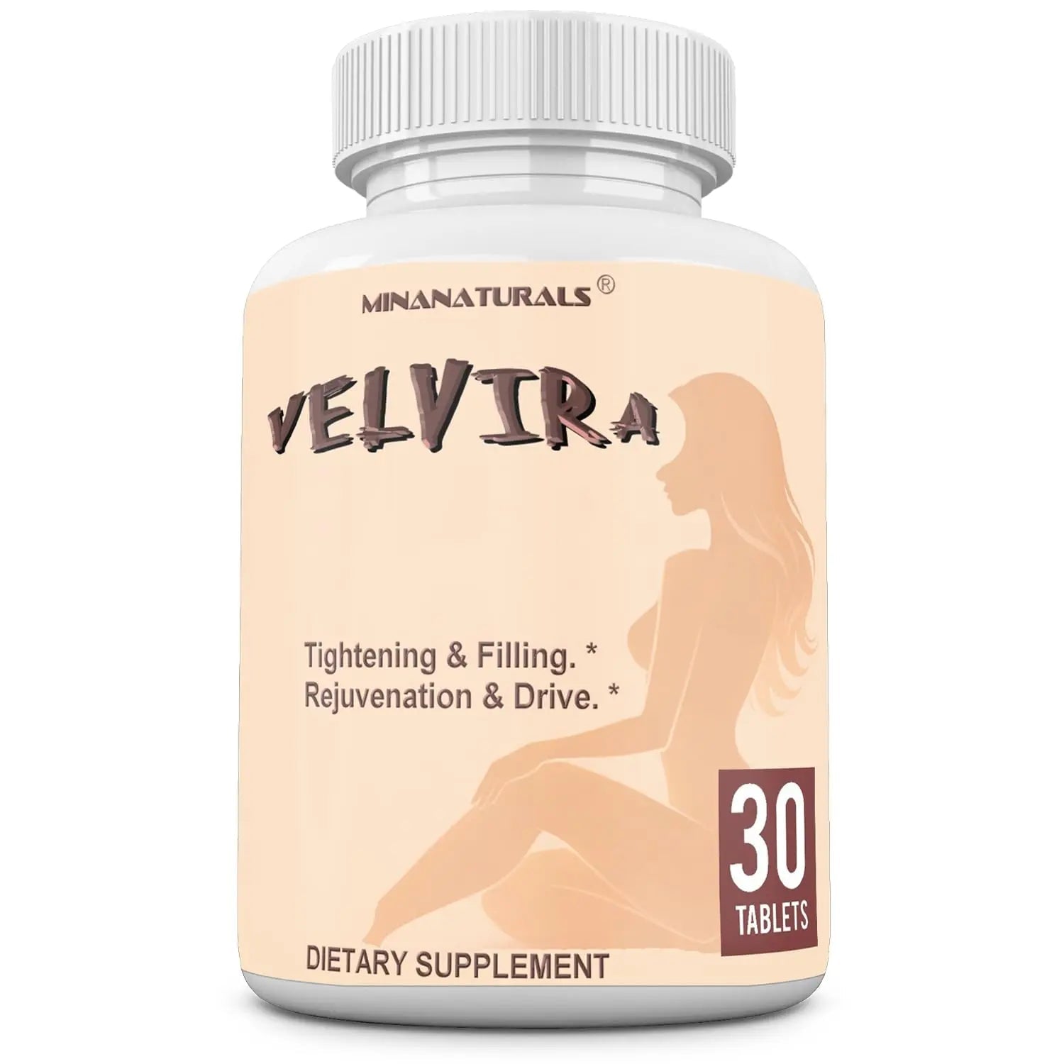 MINANATURALS VELVIRA Feminine Wellness Support Supplement for Women Herbal Rejuvenation Formula with Vitamins, Amino Acids & Collagen 30 Tablets - TrustMedUSA