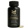 Mindvance Apigenin 100mg with L-Theanine 200mg Supplement Capsules for Sleep Support, Relaxation, Clarity & Calm | Melatonin Free | 60 Vegan Capsules - TrustMedUSA