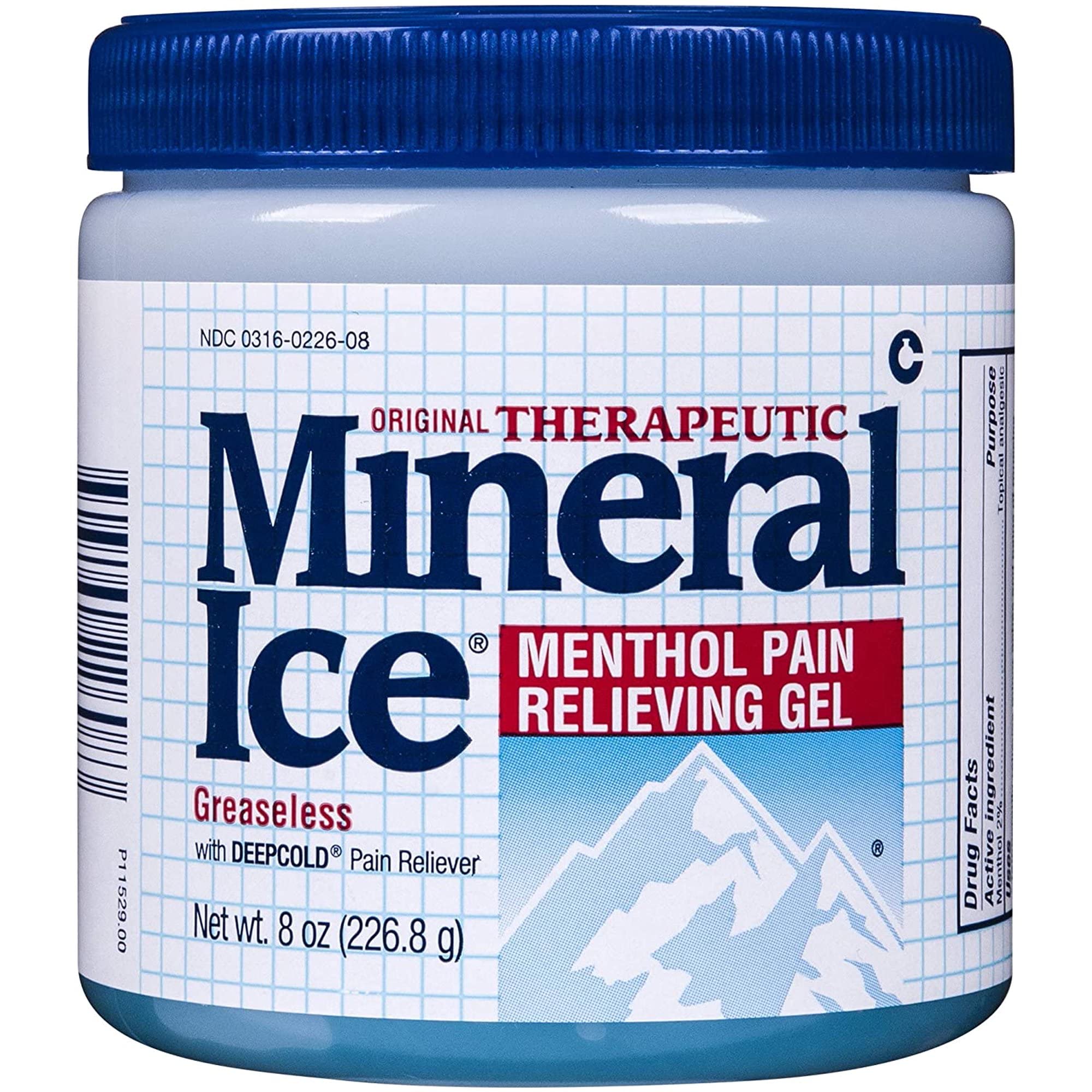 Mineral Ice Pain Relieving Gel - 8 oz, Pack of 4 - TrustMedUSA