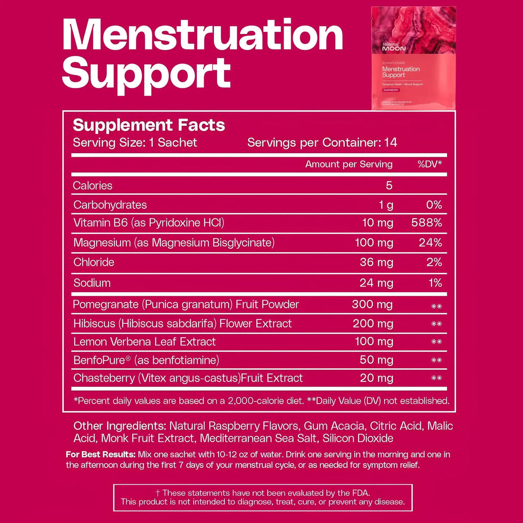 Mineral Moon Hormonal Support Bundle - Menstrual Supplement + Cycle Support - Aid Ovulation, Hormonal Balance & PMS Support - Reduce Period Cramps & Fatigue - Antioxidant Ovarian Support Vitamins - TrustMedUSA
