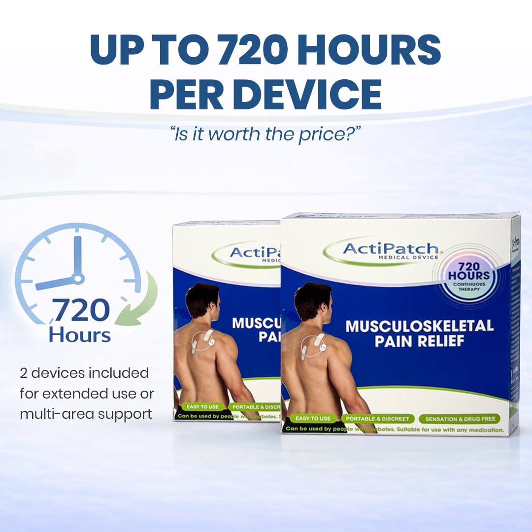 Mint Bucket ActiPatch Wearable Pain-Relief Device, 2-Pack Bundle – Pulsed Shortwave Therapy Loop for Back, Knee, Hip & Joint Discomfort, Long Lasting Leg Pain Relief Product - TrustMedUSA