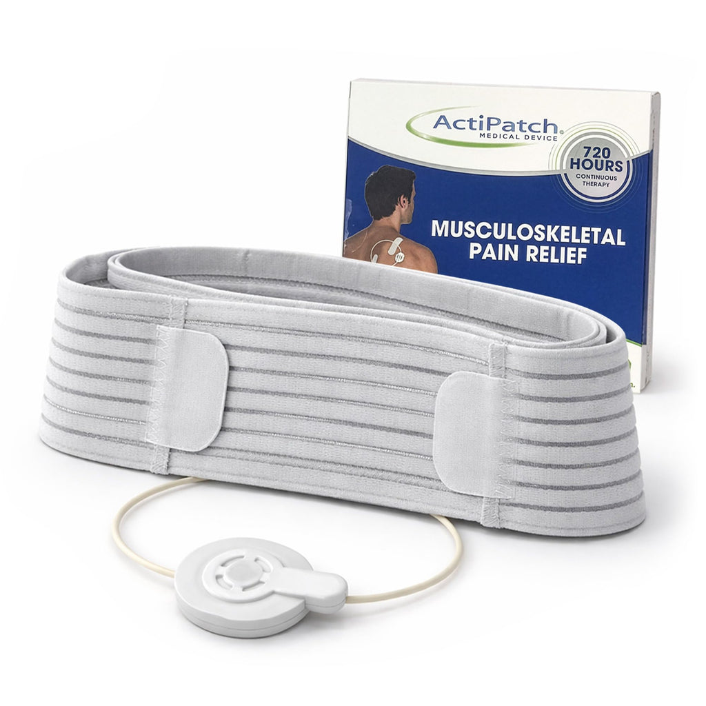 Mint Bucket ActiPatch Wearable Pain-Relief Device, Adjustable Back Wrap Kit for Lower Back, Secure Velcro Hold, Drug-Free Therapy Support, Device + Wrap Included - TrustMedUSA